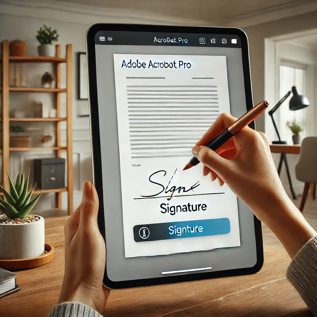 Assinatura digital no Adobe Acrobat Pro.